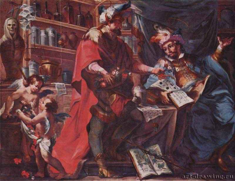 Врачеватели св.Косма и св. Дамиан. 1762 - Healers sv.Kosma and St. Damian. 1762
182 x 240 смХолстПозднее бароккоГерманияДилленген (на Дунае). Церковь Успения Богородицы